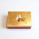 アクセサリーBOX(小) 「猫とてまり」 金沢箔工芸品 漆器 ギフト包装 のし 対応 アクセサリーケース 小物入れ プレゼント 工芸品 お祝い