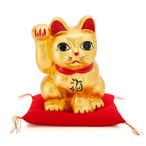 金箔 置物 招財金猫 5号 ギフトラッピング無料 のし対応 千客万来 ねこ 工芸品 さくだ 金箔 記念品 プレゼント ギフト