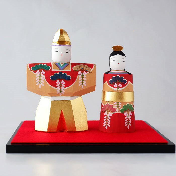 乐天商城 - 【お問合せ商品】木彫雛人形 美春 桃の節句 ひな祭り ギフト プチギフト お雛様 女の子 贈り物 3月3日 プレゼント 金箔 雛人形