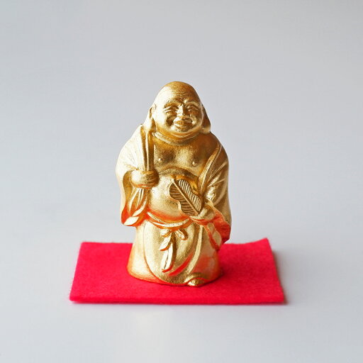 【お問合せ商品】金箔七福神置物 2寸 布袋尊 金属製 【お問合せ商品】金箔七福神置物 2寸 布袋尊 金属製