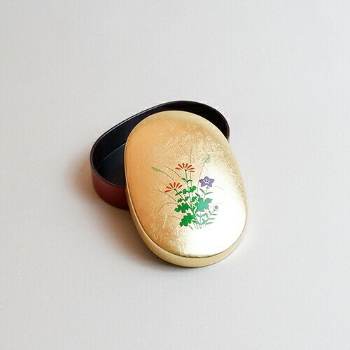 【金箔屋さくだ】小判楊枝入 秋草 金沢箔工芸品 ギフト包装 のし 対応 アクセサリーケース 小物入れ ハンコ入れ