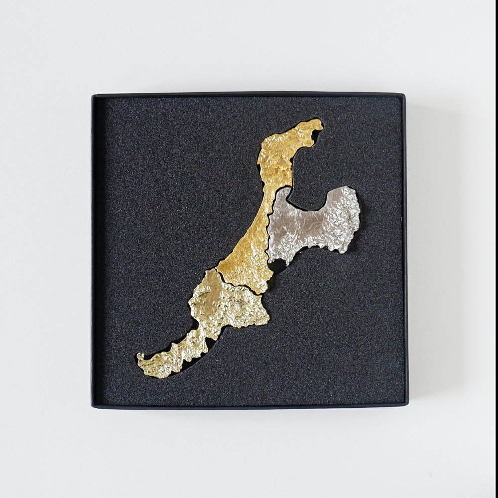 樂天商城 - 【メール便可】 「北陸三県」 錫製 箸置き　金箔工芸品 金沢土産