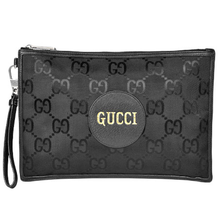 【楽天スーパーSALE対象商品 最大50%OFF!＆P2倍!+3万円Offクーポン 6/4～6/11】グッチ GUCCI オフ ザ グリッド クラッチバッグ ロゴ ブラック GGナイロン セカンドバッグ ポーチ 625598【中古】