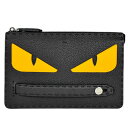 【5/1限定!ワンダフルデーポイント最大2倍!&最大30000円Offクーポン】フェンディ FENDI バグズ クラッチバッグ ブラック イエロー レザー キャンバス モンスター 7VA350【中古】