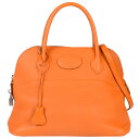 エルメス HERMES ボリード31 □O刻印(2011年製造) オレンジ トリヨンクレマンス ストラップ付 2WAY ハンドバッグ シルバー金具【中古】