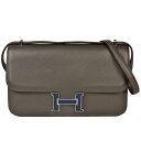 エルメス HERMES コンスタンス3 エラン エタン ヴォースイフト □R刻印(2014年製造) シルバーラッカー金具 ショルダーバッグ グレー×ブルー【中古...