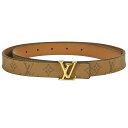 【クーポン利用で最大3万円オフ! 5/1～5/3】ルイヴィトン LOUIS VUITTON LV アイコニック ベルト 20MM リバーシブル ベルト モノグラム リバース M0440X ゴールド金具 BC1242 75/30【中古】