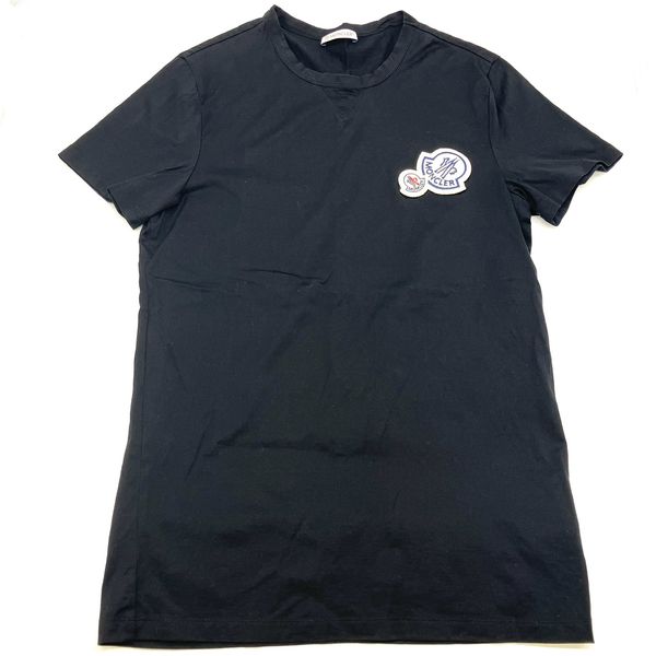 モンクレール MONCLER 半袖Tシャツ コットン ブラック SS（XS） メンズ【中古】