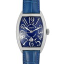 フランクミュラー FRANCK MULLER 8880SCDT トノウカーベックス デイト 腕時計 自動巻 ブルー メンズ【中古】