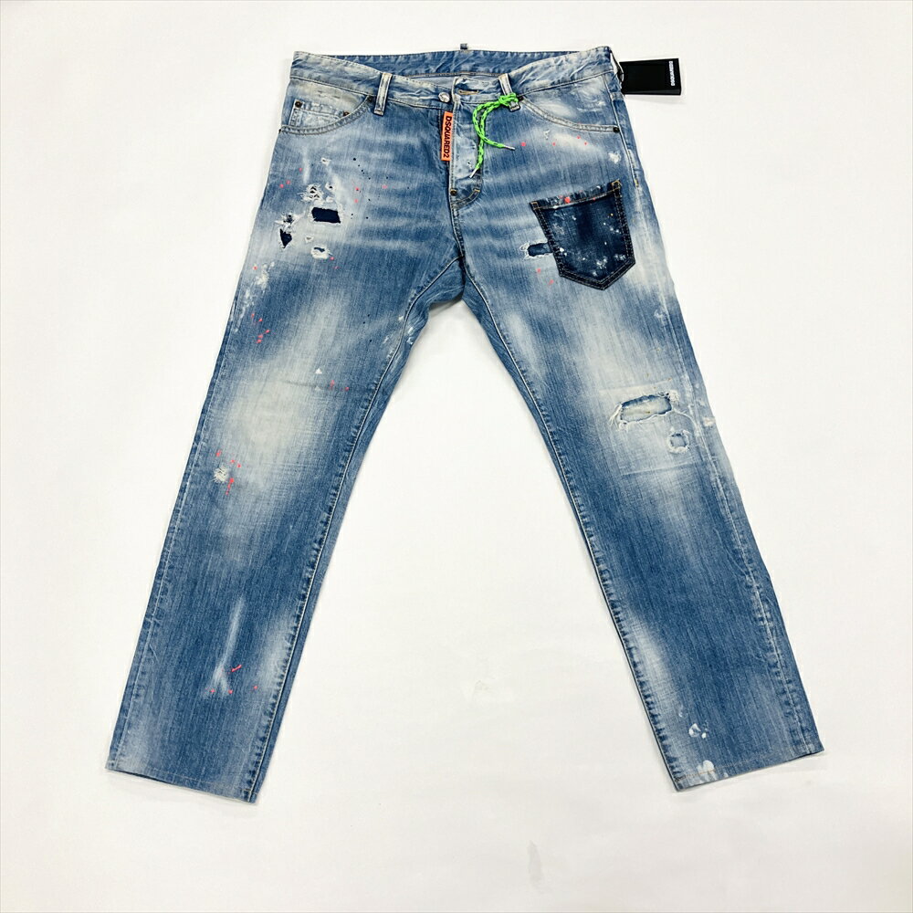 ディースクエアード DSQUARED2 デニムパンツ コットン S74LB0599 ブルー 48 COOL GUY JEAN メンズ【中古】