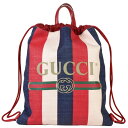 グッチ GUCCI ドローストリング リュック デイパック バックパック キャンバス レザー 473872 マルチカラー レディース【中古】