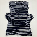 エンポリオアルマーニ Emporio Armani ノースリーブ ボーダー ニット コットン エラスタン ネイビー S レディース【中古】
