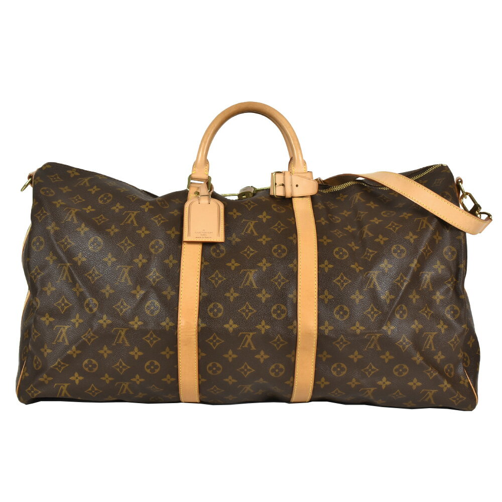 ルイヴィトン LOUIS VUITTON キーポル バンドリエール 60 ボストンバッグ モノグラム キャンバス ヌメ革 M41412 FL1010【中古】