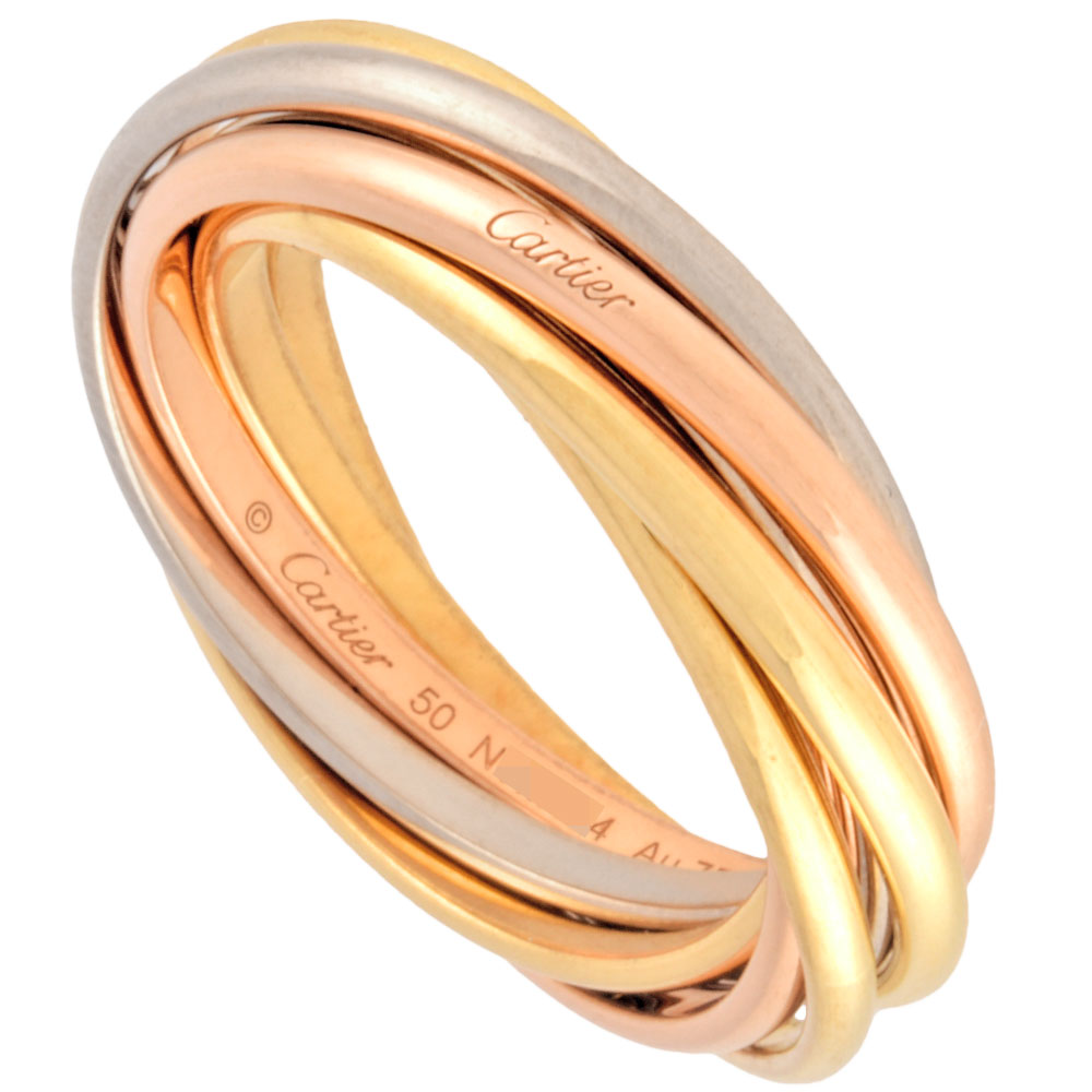 カルティエ Cartier トリニティ 7連 リング 指輪 #50 K18YG K18PG K18WG レディース【中古】のサムネイル