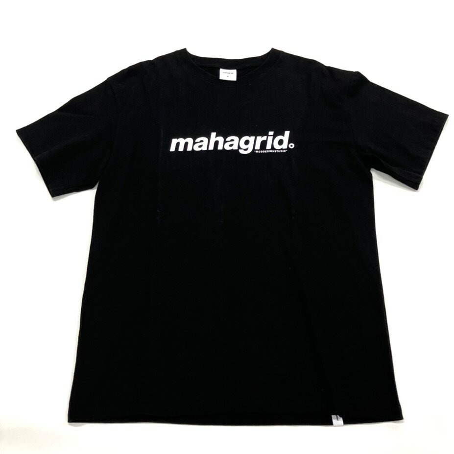 マハグリッド MAHAGRID ベーシックロゴ 半袖Tシャツ コットン ブラック M メンズ【中古】