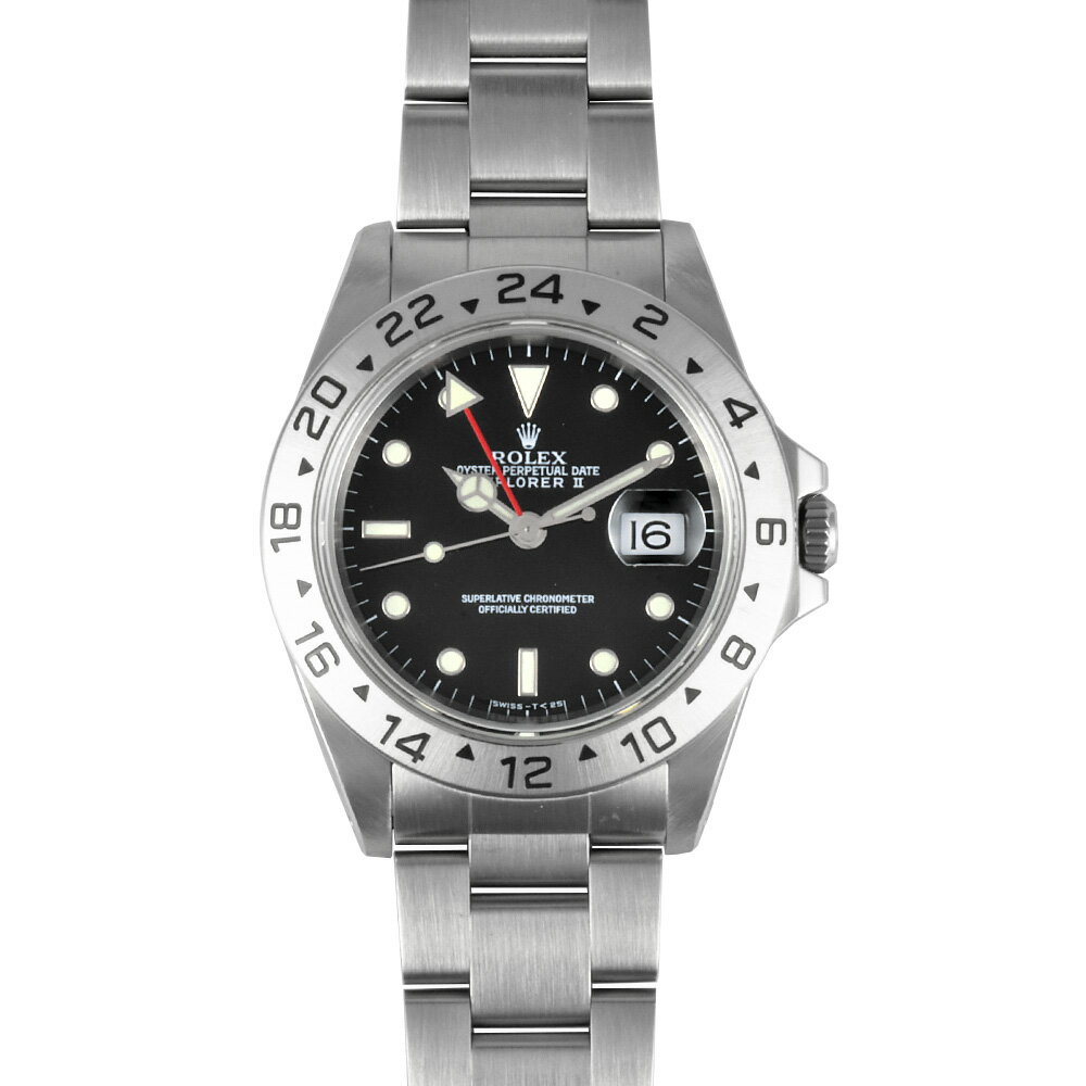 ロレックス ROLEX 16570 エクスプローラーII T番(1996年製造) 腕時計 自動巻 ブラック文字盤 メンズ【中古】