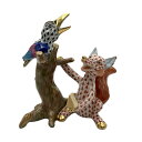 ヘレンド HEREND フィギュリン キツネとカラス オブジェ 置物 磁器【中古】