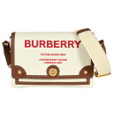 バーバリー BURBERRY ホースフェリープリント ノート ボディバッグ キャンバス レザー ベージュ ショルダーバッグ【中古】