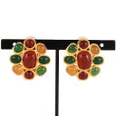 シャネル CHANEL カラーストーン イヤリング マルチカラー ゴールド金具 96A 11.1g アクセサリー レディース【中古】