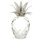 スワロフスキー SWAROVSKI パイナップル キャンドルホルダー ロジウム 1987年 廃盤品 オブジェ 置物 010078【中古】