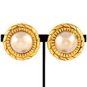 シャネル CHANEL フェイクパール イヤリング 2403 GP ゴールド金具 ヴィンテージ アクセサリー レディース ラウンド サークル【中古】