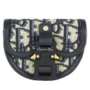 【クーポン利用で最大3万円オフ! 7/1〜7/11】ディオール Dior ギャロップナノポーチ オブリーク ポーチ ジャガード レザー ネイビー トロッター 【...