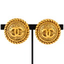 シャネル CHANEL CC ココマーク ラウンド イヤリング 2343 サークル GP ゴールド ヴィンテージ アクセサリー レディース【中古】