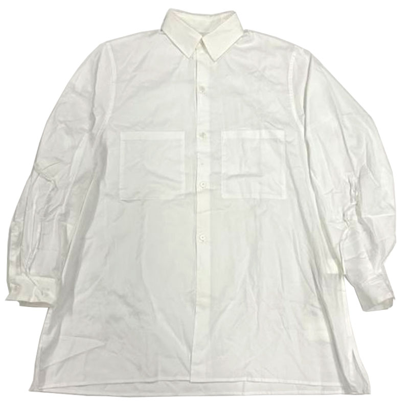ワイズ Y's ロング オーバー 長袖シャツ コットン YC-Y02-002-1 ホワイト 1 レディース【中古】