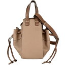 ロエベ LOEWE ハンモック ドローストリング スモール ハンドバッグ 2WAY レザー 314.12BZ95 ベージュ レディース【中古】