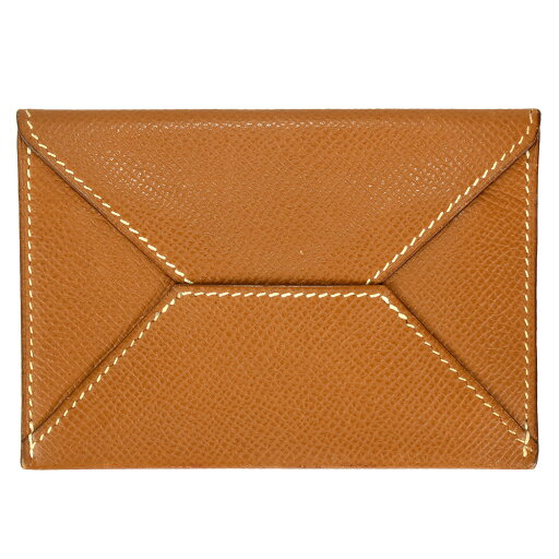エルメス HERMES エンベロープ PM カードケース ヴォーエプソン □K刻印 ブラウン【中古】 エルメス HERMES エンベロープ PM カードケース ヴォーエプソン □K刻印 ブラウン【中古】
