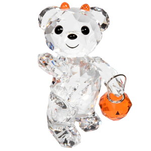 スワロフスキー SWAROVSKI クリスベア ハロウィン オブジェ 置物 クリスタル 1096026 クリア くま かぼちゃ【中古】