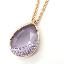 極美品 SWAROVSKI スワロフスキー Heap ペンダント ネックレス ピンクゴールドカラー PG パープルクリスタル