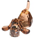 スワロフスキー SWAROVSKI ラブロッツ ペッピーノ オブジェ 置物 クリスタル 935720 クリア ブラウン 犬 バセットハウンド【中古】