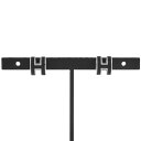 エルメス HERMES ミニ ポップアッシュ ピアス メタル ブラック H ロゴ ユニセックス【中古】