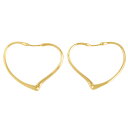 ティファニー Tiffany&Co. オープンハート スモール ピアス K18YG エルサペレッティ フープ レディース【中古】