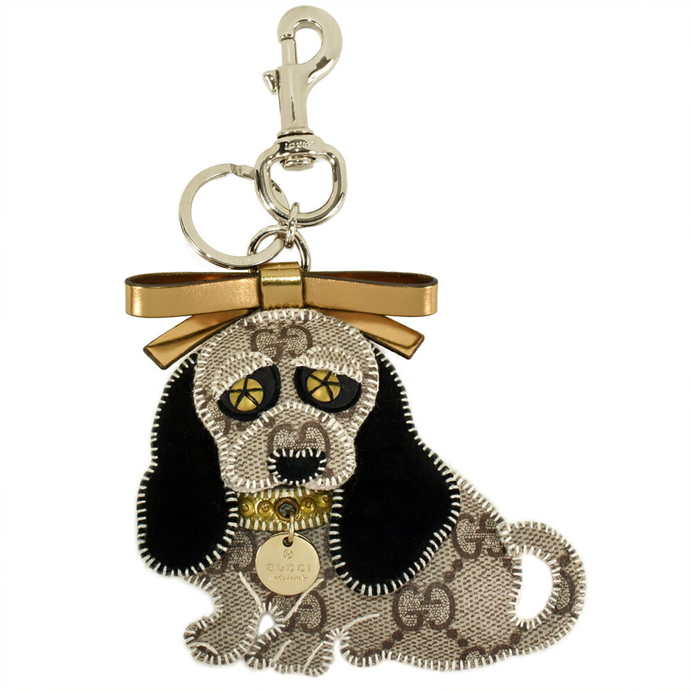 グッチ GUCCI グッチョリ ビーグル サム チャーム GGスプリームキャンバス ドッグ イヌ キーホルダー キーリング【中古】のサムネイル