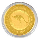 カンガルー金貨 25周年記念貨幣 100ドル金貨 2014年 純金 31.1g 1oz 金貨 ゴールド K24 コイン【中古】