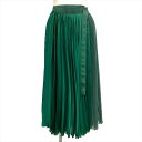 サカイ Sacai プリーツ 巻き スカート 20-05026 グリーン サイズ 1【中古】
