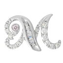 笠原真寿美 KASAHARA MASUMI イニシャル M ペンダントトップ ダイヤモンド 0.10ct K18WG ホワイトゴールド【中古】