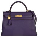 エルメス HERMES ケリー 32 ハンドバッグ 2WAY トゴ □N刻印(2010年製造)刻印 アイリス ゴールド金具 内縫い【中古】