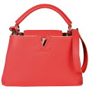 ルイヴィトン LOUIS VUITTON カプシーヌBB ショルダーバッグ ショルダーストラップ付 2WAY ハンドバッグ レッド レザー シルバー金具【中古】