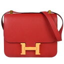 エルメス HERMES コンスタンス3 24 ルージュカザック ヴォーエプソン A刻印(2017年製造) ゴールド金具 ショルダーバッグ レッド【中古】