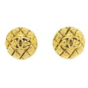 シャネル CHANEL 2 5 ココマーク マトラッセ イヤリング メタル ゴールド ラウンド レディース【中古】