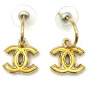シャネル CHANEL ココマーク ピアス メタル レジン 11C ゴールド スイング【中古】