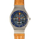 ポルシェデザイン Porsche Design IW374501 By IWC クロノグラフ 腕時計 クォーツ ブルー文字盤 ムーンフェイズ【中古】