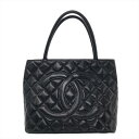 シャネル CHANEL マトラッセ 復刻トート トートバッグ キャビアスキン A01804 ブラック ゴールド金具 ココマーク ヴィンテージ レディース【中古】