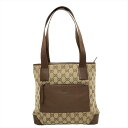 グッチ GUCCI トートバッグ GGキャンバス レザー ベージュ 019 0402 レディース【中古】