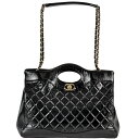 シャネル CHANEL ラージショッピングバッグ マトラッセ31 トートバッグ AS4855 ブラック ココマーク レディース【中古】