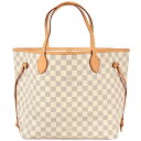 ルイヴィトン LOUIS VUITTON ネヴァーフルMM トートバッグ ダミエ アズール N51107 ホワイト SP4079 レディース【中古】