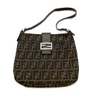 フェンディ FENDI ズッカ ショルダーバッグ キャンバス 26727 ブラウン ワンショルダー【中古】